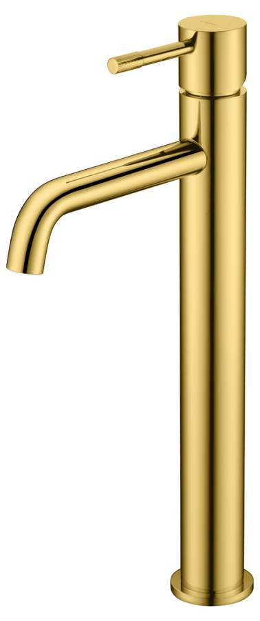 Смеситель для умывальника высокий, Uno. Gold Смеситель для умывальника высокий, Uno. Gold