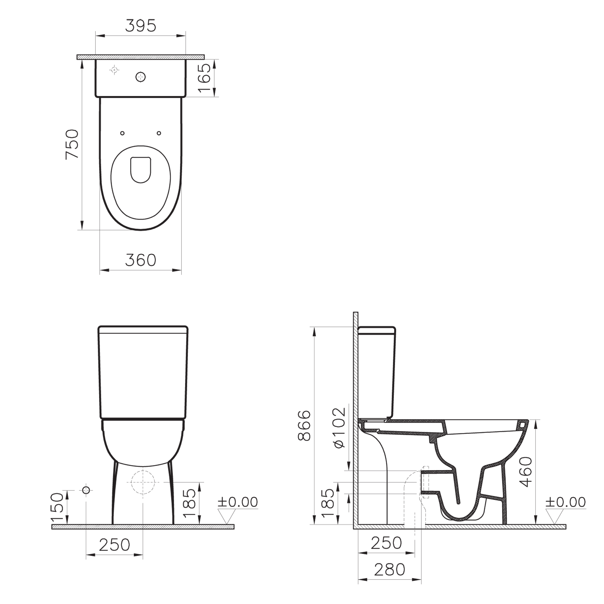 Комплект напольного унитаза Conforma для людей с ограниченными возможностями Комплект напольного унитаза Conforma для людей с ограниченными возможностями