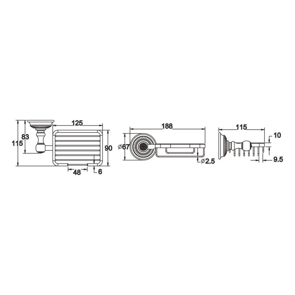 Мыльница, RG1404Q Rose, Бронза Мыльница, RG1404Q Rose, Бронза