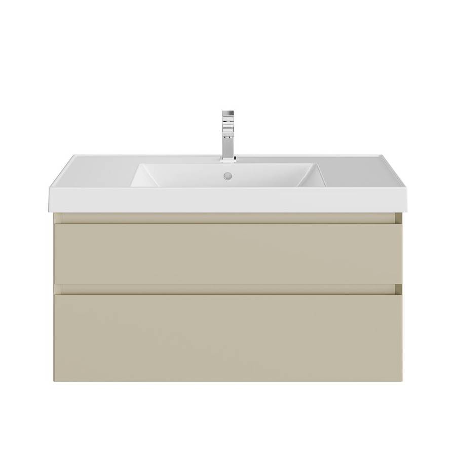 Тумба CUBO подвесная с ящиками 100, лимо матовая Тумба CUBO подвесная с ящиками 100, лимо матовая