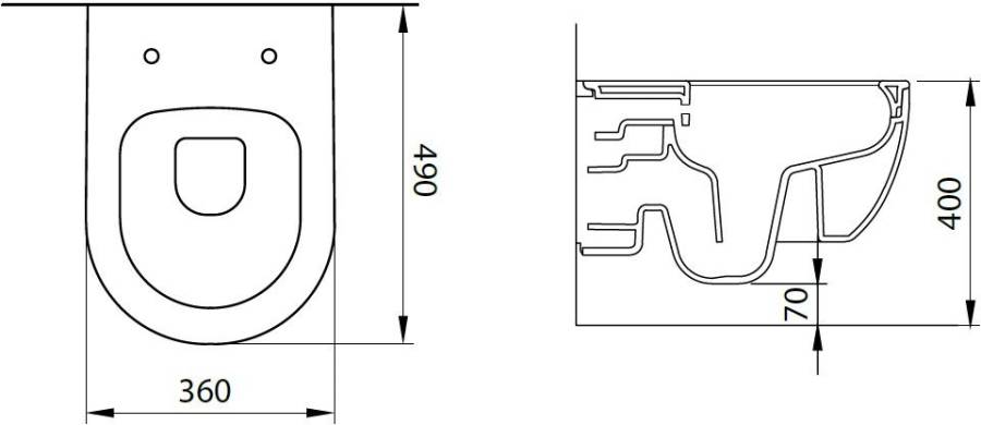 Чаша подвесного унитаза Allen Brau Priority 4.31002.AN антрацит Чаша подвесного унитаза Allen Brau Priority 4.31002.AN антрацит
