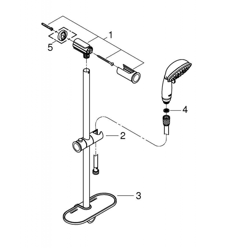 Душевой гарнитур Grohe Tempesta Rustic 27609001 хром Душевой гарнитур Grohe Tempesta Rustic 27609001 хром