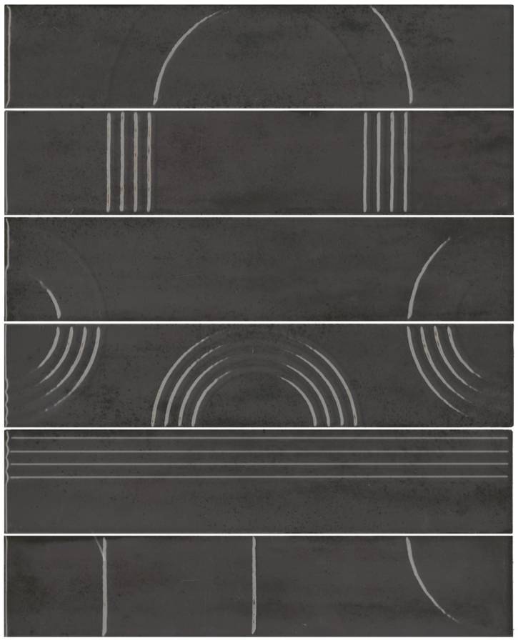 Панно Мажорель чёрный глянцевый (из 6 частей 6х28,5) 36x28,5x1 Панно Мажорель чёрный глянцевый (из 6 частей 6х28,5) 36x28,5x1