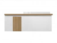 Тумба подвесная под умывальник Malibu 1400х500 левосторонняя 2 ящика со вставкой массив (ШхГхВ) 1392х476х477