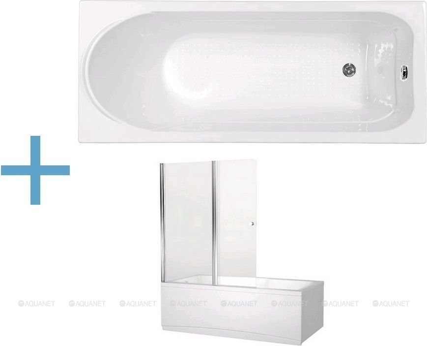 Акриловая ванна Aquanet West 150x70 (+ шторка Aquanet Alfa 4 NF6222-pivot) Акриловая ванна Aquanet West 150x70 (+ шторка Aquanet Alfa 4 NF6222-pivot)