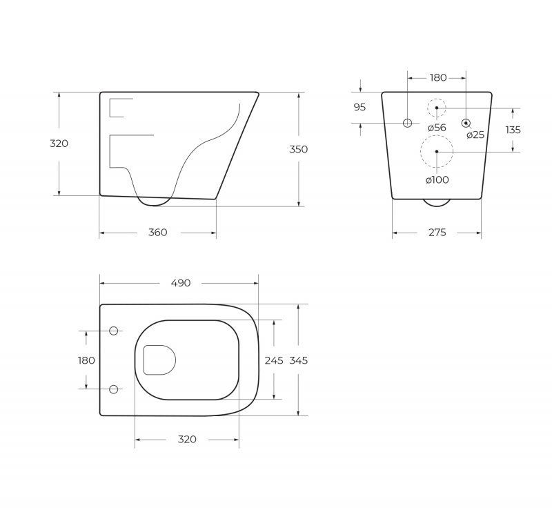 ARDENTE-TOR Чаша унитаза подвесного безободкового, смыв TORNADO P-trap BB520CH-TOR ARDENTE-TOR Чаша унитаза подвесного безободкового, смыв TORNADO P-trap BB520CH-TOR