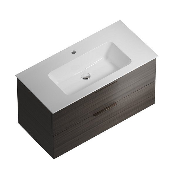 Тумба PIANO Forte подвесная с ящиками 95, дымчатый вяз PI.F.95\OLM Тумба PIANO Forte подвесная с ящиками 95, дымчатый вяз PI.F.95\OLM