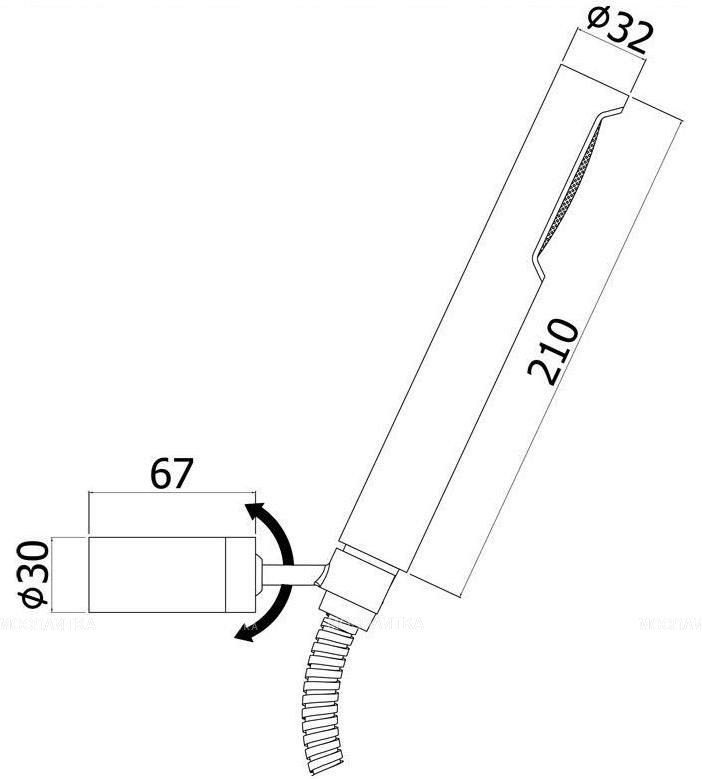 Душевой гарнитур Paffoni Birillo ZDUP036CR Душевой гарнитур Paffoni Birillo ZDUP036CR
