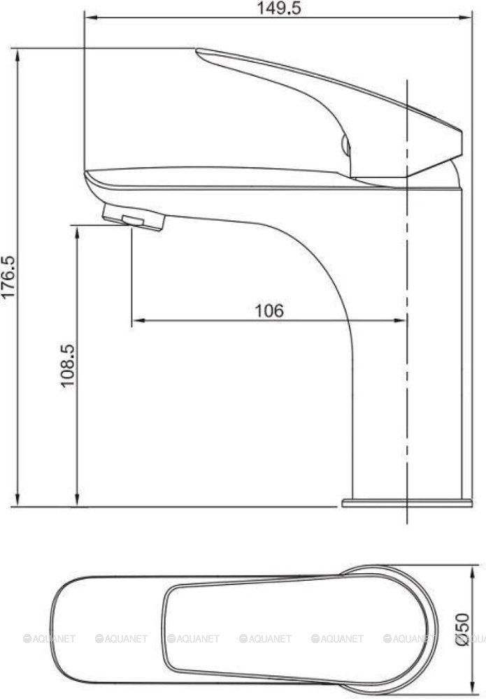Смеситель для раковины Aquanet Atletic AF310-10С Смеситель для раковины Aquanet Atletic AF310-10С