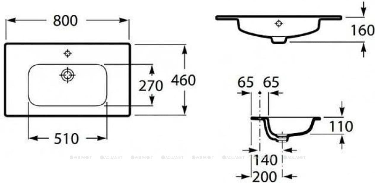Раковина Roca Victoria-N 80 см, 32799C000 белая Раковина Roca Victoria-N 80 см, 32799C000 белая