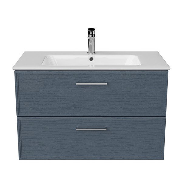 Тумба PIANO Classic подвесная 85 см, 2 ящика, ясень синий матовый PIA.CL.85\BLU.M Тумба PIANO Classic подвесная 85 см, 2 ящика, ясень синий матовый PIA.CL.85\BLU.M