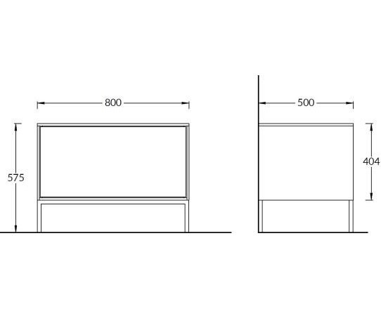 Тумба ATOLLO напольная,подвесная с ящиком 80, деревянная AT.80\WD Тумба ATOLLO напольная,подвесная с ящиком 80, деревянная AT.80\WD
