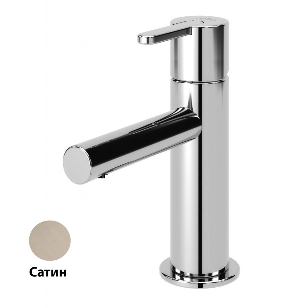 LEAF-LSM1-L-ST Смеситель для раковины однорычажный, с донным клапаном, исполнение Satinox LEAF-LSM1-L-ST Смеситель для раковины однорычажный, с донным клапаном, исполнение Satinox