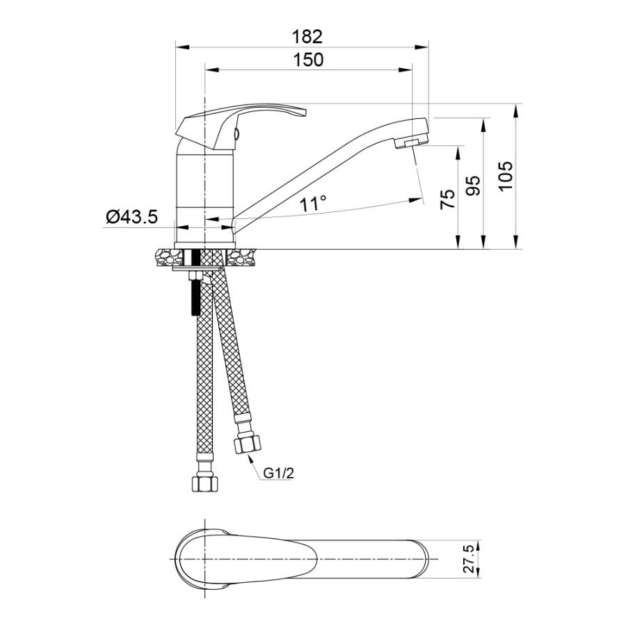 Смеситель д/раковины поворотный AVILA, арт.02110-1AV Смеситель д/раковины поворотный AVILA, арт.02110-1AV