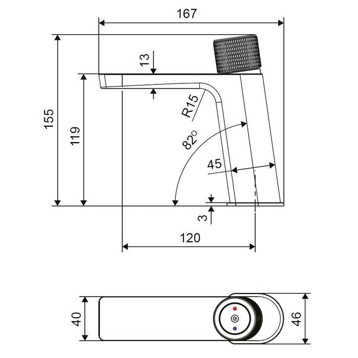 Смеситель для умывальника EXCELLENT Krotos AREX.8001CR (хром) Смеситель для умывальника EXCELLENT Krotos AREX.8001CR (хром)