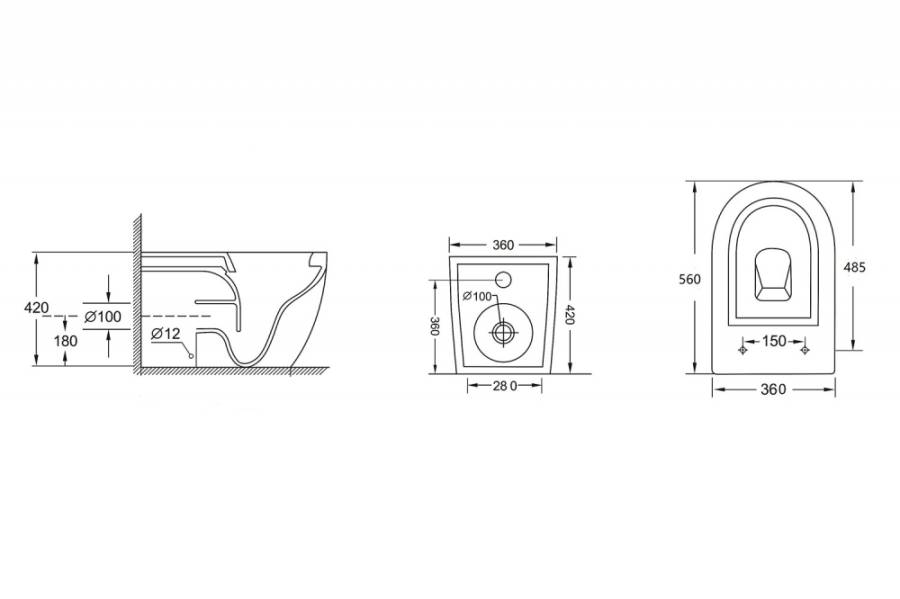 Приставной унитаз Abber Bequem AC1111 с микролифтом Приставной унитаз Abber Bequem AC1111 с микролифтом