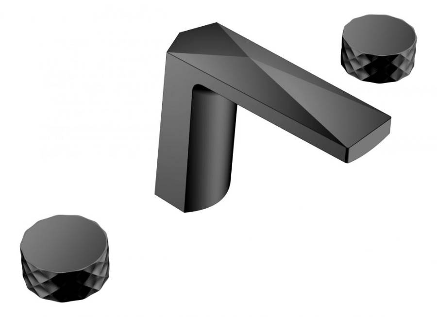 Смеситель врезной на 3отв. VENTURO черный, ручка DIAMOND Смеситель врезной на 3отв. VENTURO черный, ручка DIAMOND