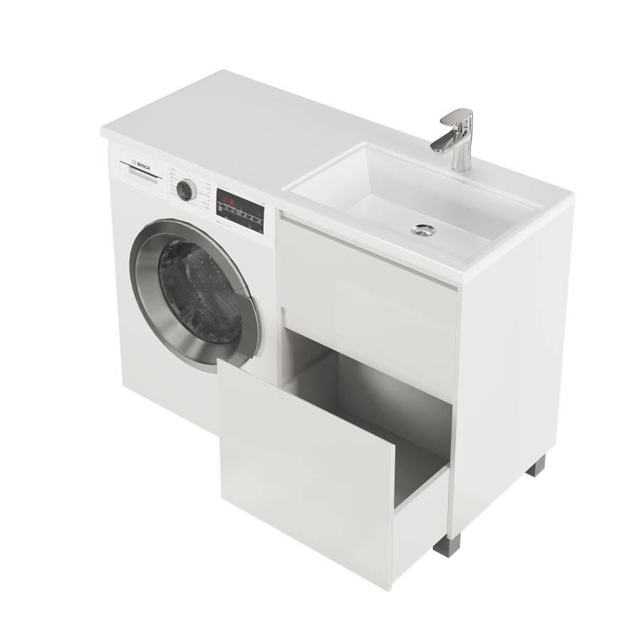 Тумба с раковиной напольная Creto Cafor White 120 правосторонняя Тумба с раковиной напольная Creto Cafor White 120 правосторонняя