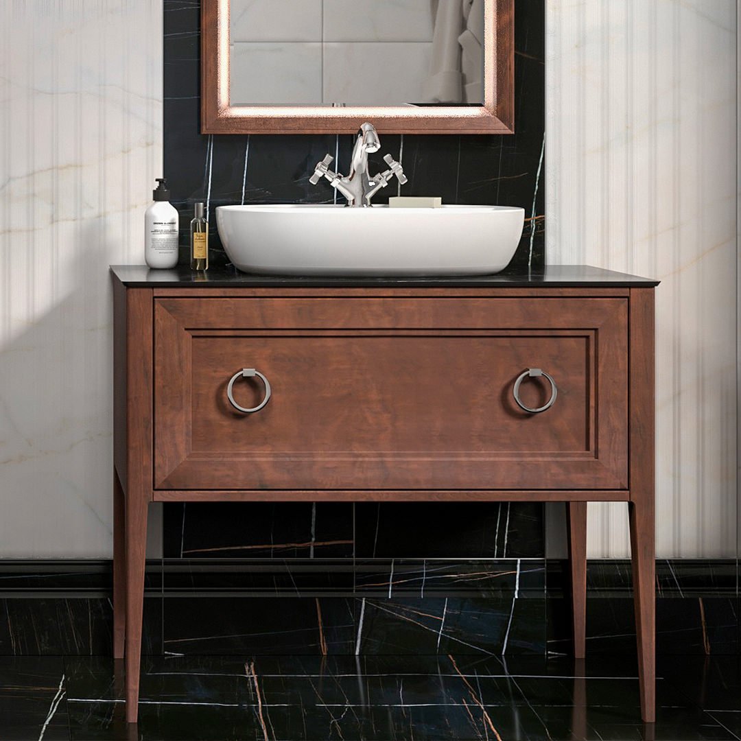 Смеситель для раковины MUSE вентильный с донным клапаном, хром глянец Смеситель для раковины MUSE вентильный с донным клапаном, хром глянец