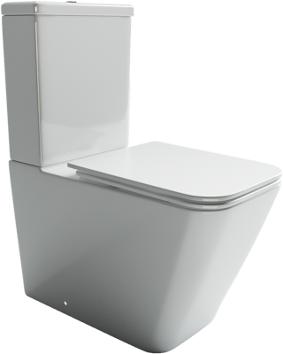 Напольная пристенная чаша унитаза CUBIC Rimless Напольная пристенная чаша унитаза CUBIC Rimless