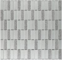 Мозаика стеклянная Silver Light 300*300 (чип 4*15*48)(22шт.-0,99м2), м2 Мозаика стеклянная Silver Light 300*300 (чип 4*15*48)(22шт.-0,99м2), м2