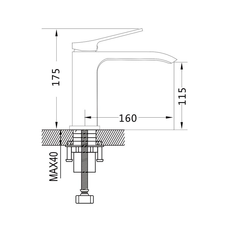 Смеситель для раковины Shevanik S40H S4001H Смеситель для раковины Shevanik S40H S4001H