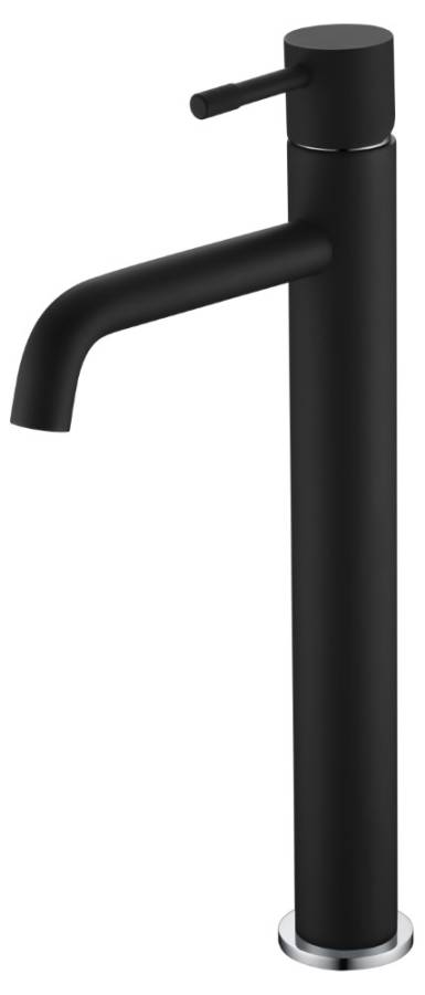 Смеситель для умывальника высокий, Uno. Черный Chrome Смеситель для умывальника высокий, Uno. Черный Chrome