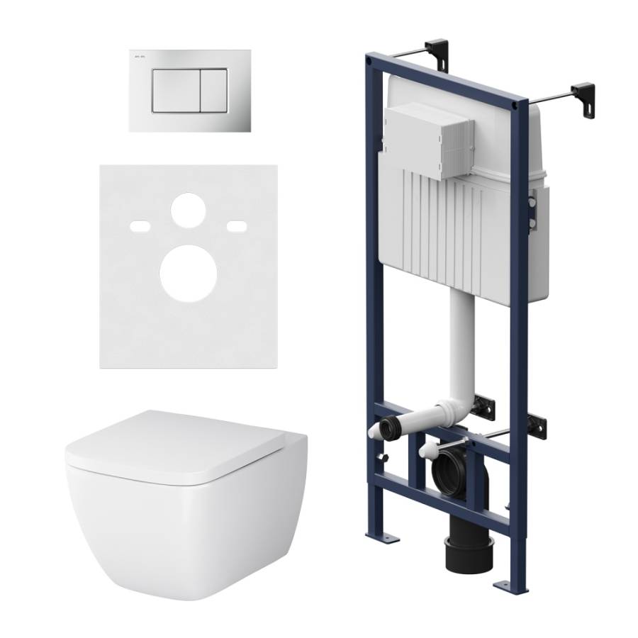 IS70231.901701 Инсталляция с клавишей ProC S мат Хром с подвесным унитазом Gem FlashClean с сид м/лифт IS70231.901701 Инсталляция с клавишей ProC S мат Хром с подвесным унитазом Gem FlashClean с сид м/лифт