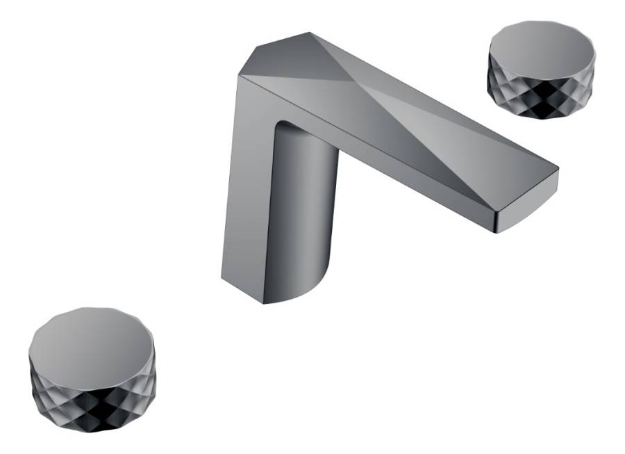 Смеситель врезной на 3отв. VENTURO Shine Gun Metall, ручка DIAMOND Смеситель врезной на 3отв. VENTURO Shine Gun Metall, ручка DIAMOND