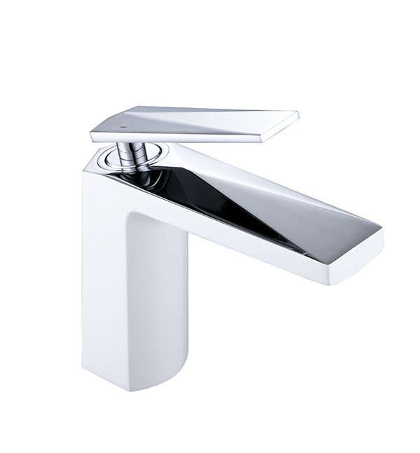 Смеситель для умывальника VENTURO белый + хром Смеситель для умывальника VENTURO белый + хром