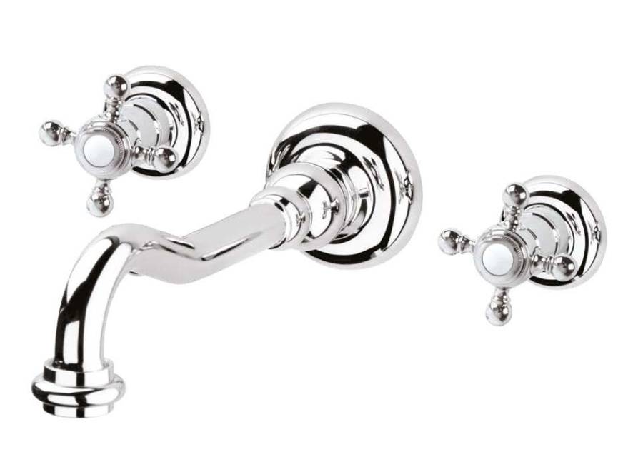 GOLF-BLS1-03/24 Встраиваемый смеситель для раковины Исполнение: Золото 24 карат, Ручки: Золото 24 карат  GOLF-BLS1-03/24 Встраиваемый смеситель для раковины Исполнение: Золото 24 карат, Ручки: Золото 24 карат