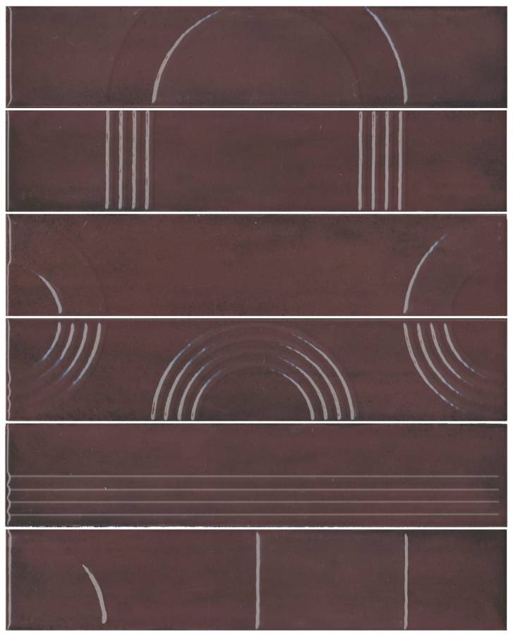 Панно Мажорель бордовый глянцевый (из 6 частей 6х28,5) 36x28,5x1 Панно Мажорель бордовый глянцевый (из 6 частей 6х28,5) 36x28,5x1