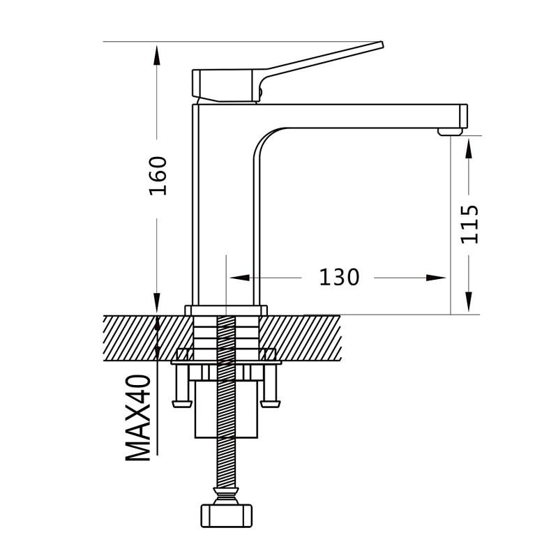Смеситель для раковины Shevanik S99H S9901H Смеситель для раковины Shevanik S99H S9901H