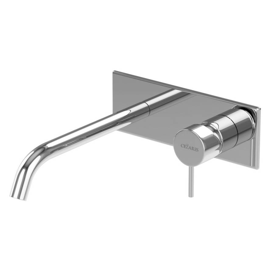 LEAF-BLI1-L-GM Смеситель для раковины встраиваемый, однорычажный, излив и ручка на единой площадке, длина излива 23 см, исполнение Gunmetal PVD LEAF-BLI1-L-GM Смеситель для раковины встраиваемый, однорычажный, излив и ручка на единой площадке, длина излива 23 см, исполнение Gunmetal PVD