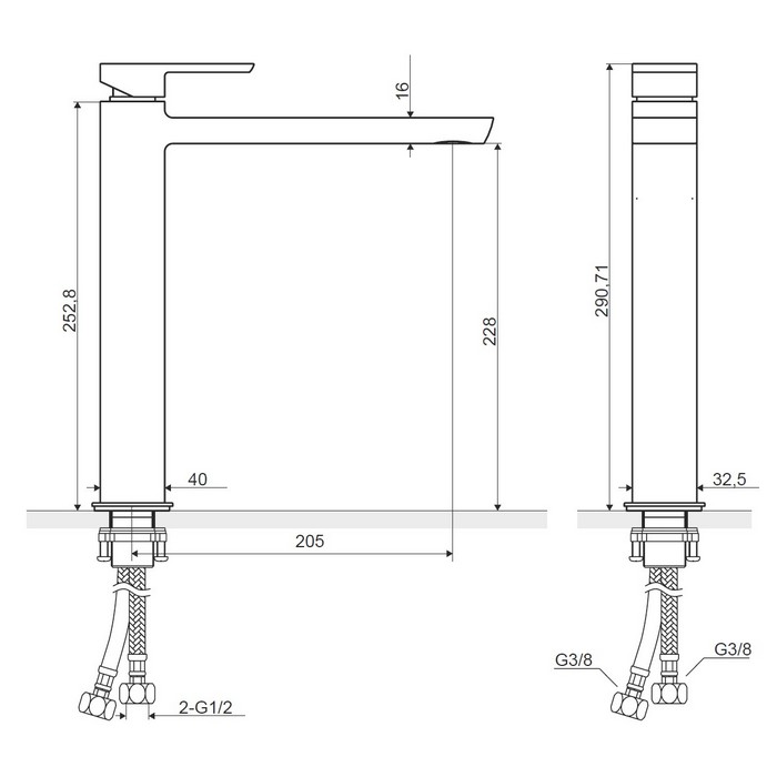 Смеситель для умывальника EXCELLENT Pride AREX.4002WH (хром/белый) Смеситель для умывальника EXCELLENT Pride AREX.4002WH (хром/белый)
