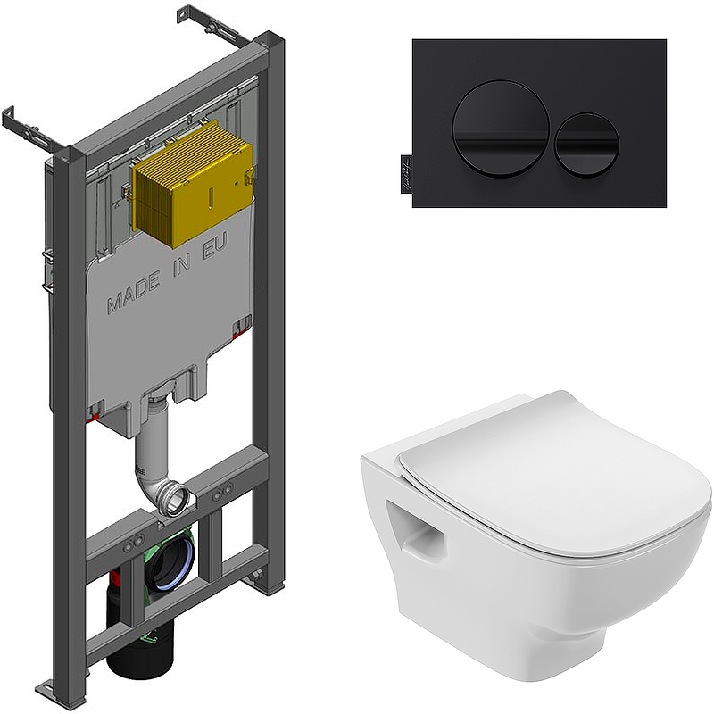 Комплект Jacob Delafon унитаз c инсталляцией и кнопкой Struktura, E21750RU-00, шт Комплект Jacob Delafon унитаз c инсталляцией и кнопкой Struktura, E21750RU-00, шт