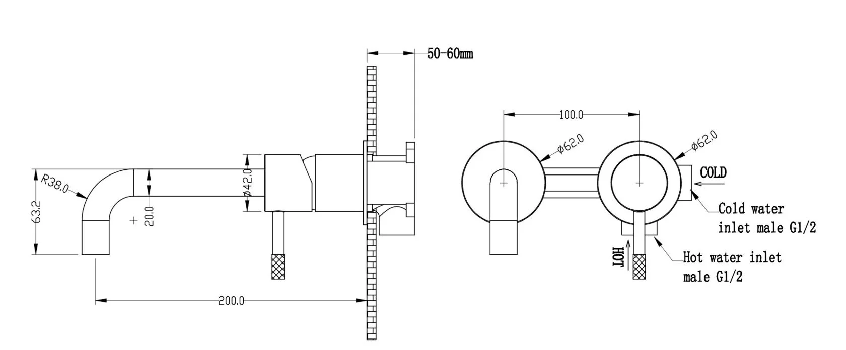 Смеситель для раковины Boheme Uno 465-GM Смеситель для раковины Boheme Uno 465-GM
