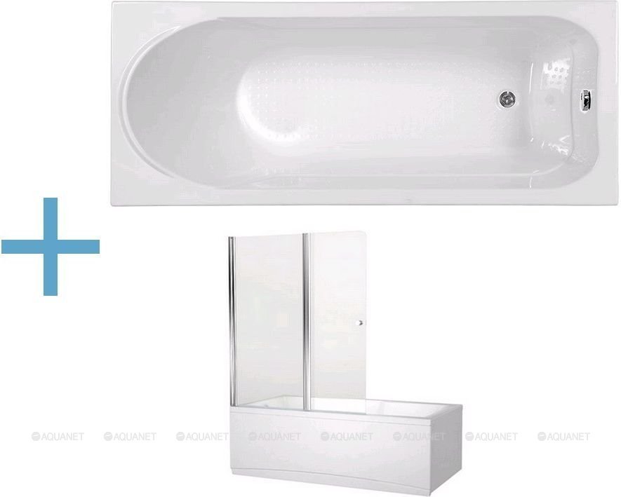 Акриловая ванна Aquanet West 170x70 (+ шторка Aquanet Alfa 4 NF6222-pivot) Акриловая ванна Aquanet West 170x70 (+ шторка Aquanet Alfa 4 NF6222-pivot)