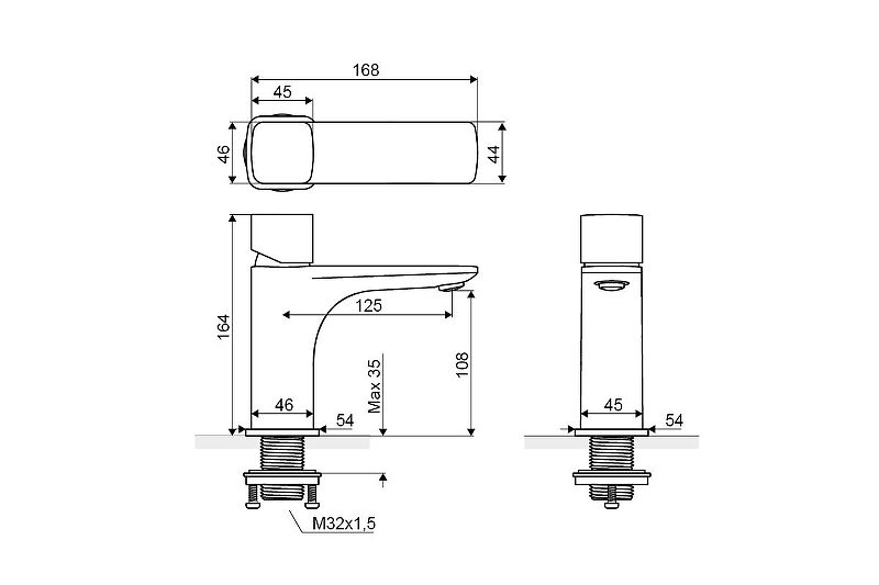 Смеситель для умывальника EXCELLENT Keria Q AREX.2011CR (хром) Смеситель для умывальника EXCELLENT Keria Q AREX.2011CR (хром)
