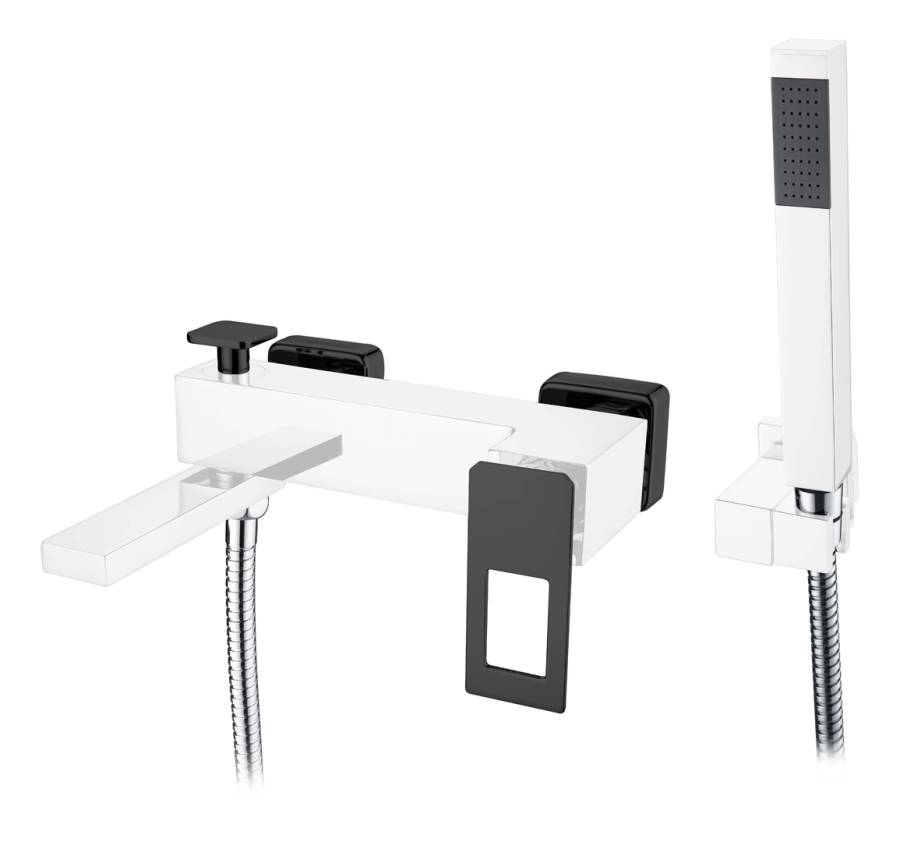 Смеситель для ванны QChromeBlack_Комплект Смеситель для ванны QChromeBlack_Комплект