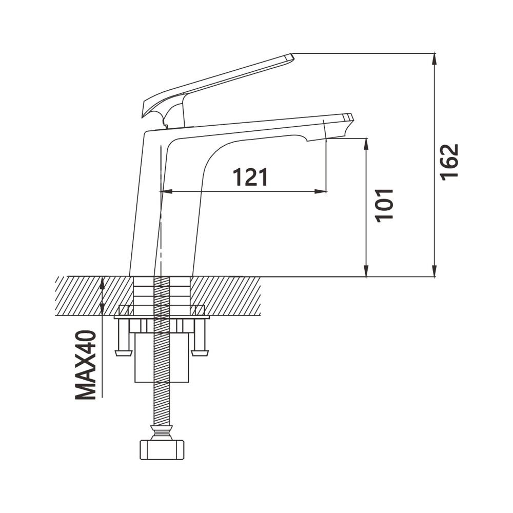 Смеситель для раковины латунь, хром S8001 Смеситель для раковины латунь, хром S8001