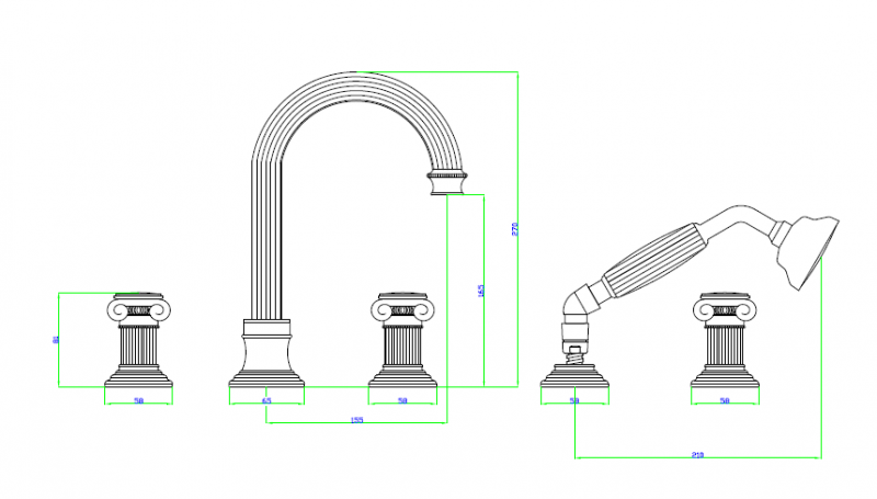 Душевой гарнитур OLIMP-BVD-01-O Исполнение: Хром, Ручки: Металл  Душевой гарнитур OLIMP-BVD-01-O Исполнение: Хром, Ручки: Металл