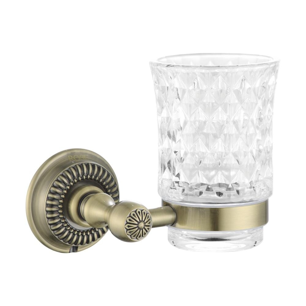 Стакан стеклянный с держателем, RG1412Q Rose, Бронза Стакан стеклянный с держателем, RG1412Q Rose, Бронза