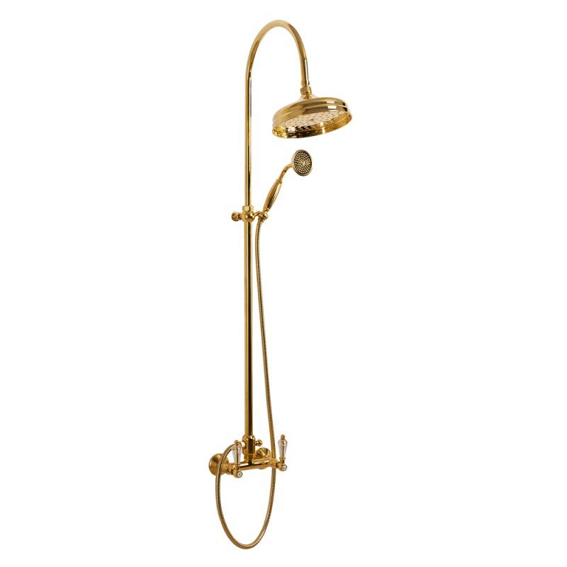 DIAMOND-CD-02-Sw Душевая стойка со смесителем Исполнение: Бронза, Ручки: Swarovski  DIAMOND-CD-02-Sw Душевая стойка со смесителем Исполнение: Бронза, Ручки: Swarovski