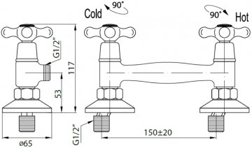 RETRO-C-D-BLC Смеситель для душа, белый