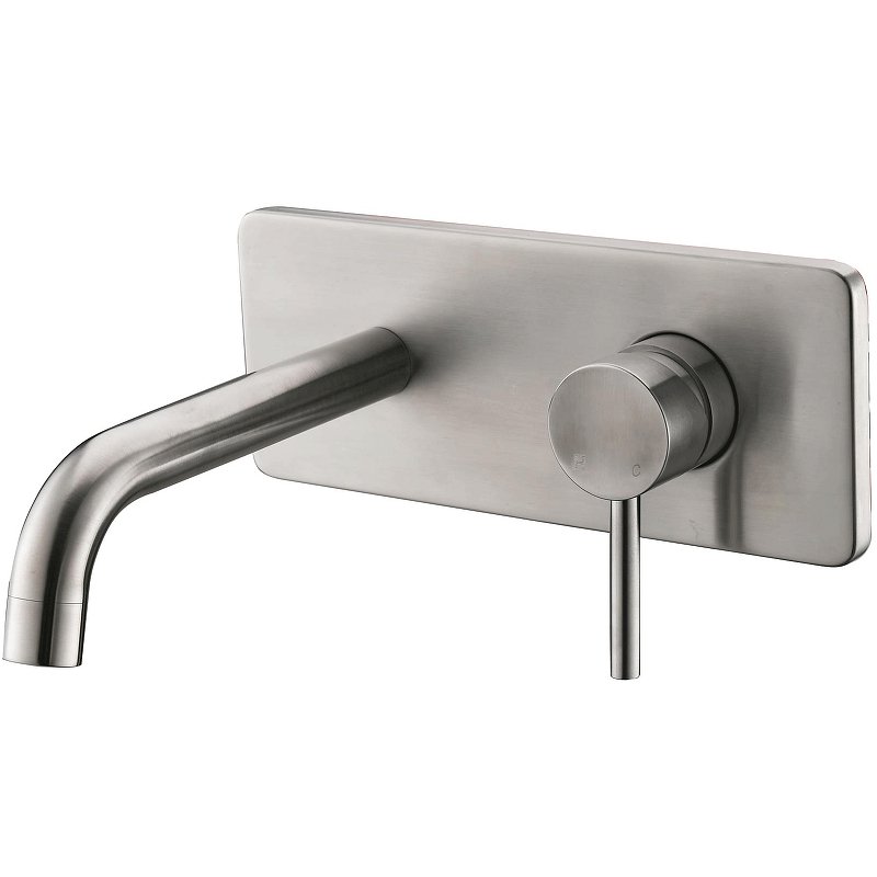 ETNA Смеситель для раковины без донного клапана встраиваемый, нержавеющая сталь, исполнение сатин, ETN-BLVM-IN ETNA Смеситель для раковины без донного клапана встраиваемый, нержавеющая сталь, исполнение сатин, ETN-BLVM-IN