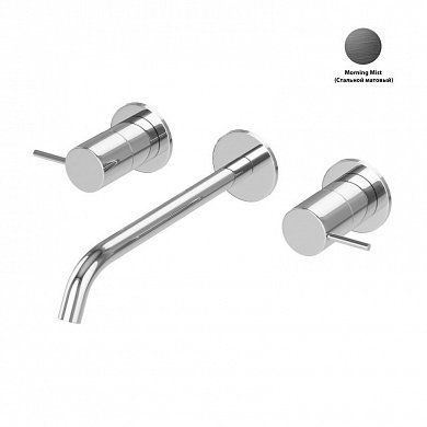 LEAF-BLI3L-L-MM Смеситель для раковины встраиваемый на три отверстия, исполнение Morning Mist LEAF-BLI3L-L-MM Смеситель для раковины встраиваемый на три отверстия, исполнение Morning Mist