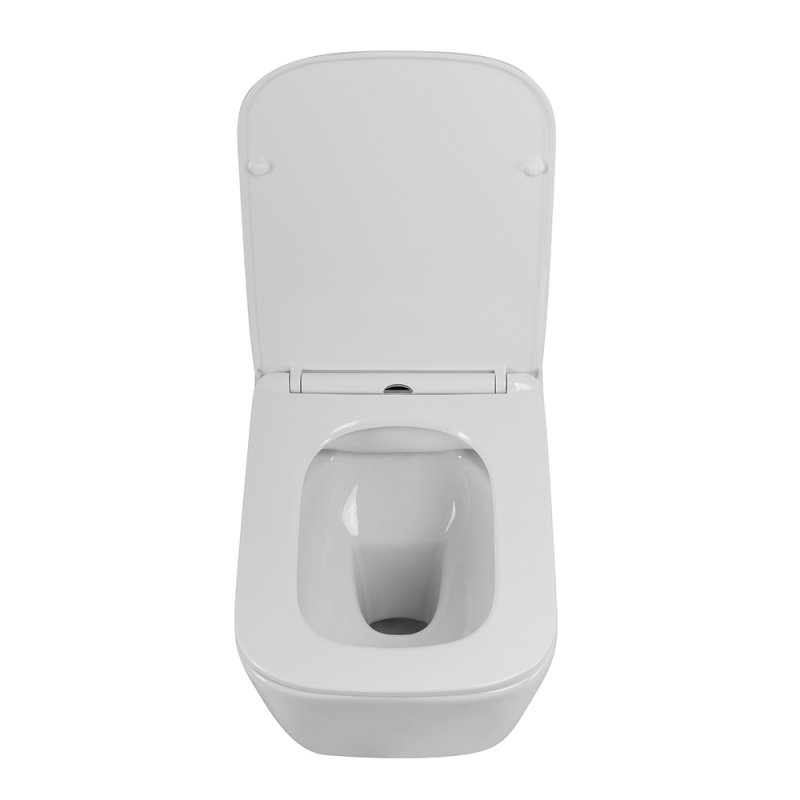 DUE 2.0 Унитаз подвесной безободковый с сиденьем дюропласт soft close BB7107CHR/SC DUE 2.0 Унитаз подвесной безободковый с сиденьем дюропласт soft close BB7107CHR/SC