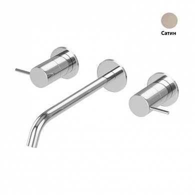 LEAF-BLI3L-L-ST Смеситель для раковины встраиваемый на три отверстия, исполнение Satinox LEAF-BLI3L-L-ST Смеситель для раковины встраиваемый на три отверстия, исполнение Satinox