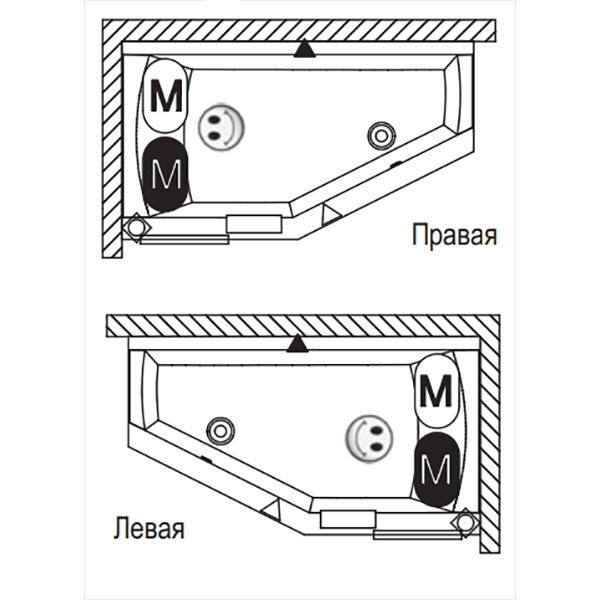 Акриловая ванна Riho Geta, 160х90 см R  Акриловая ванна Riho Geta, 160х90 см R
